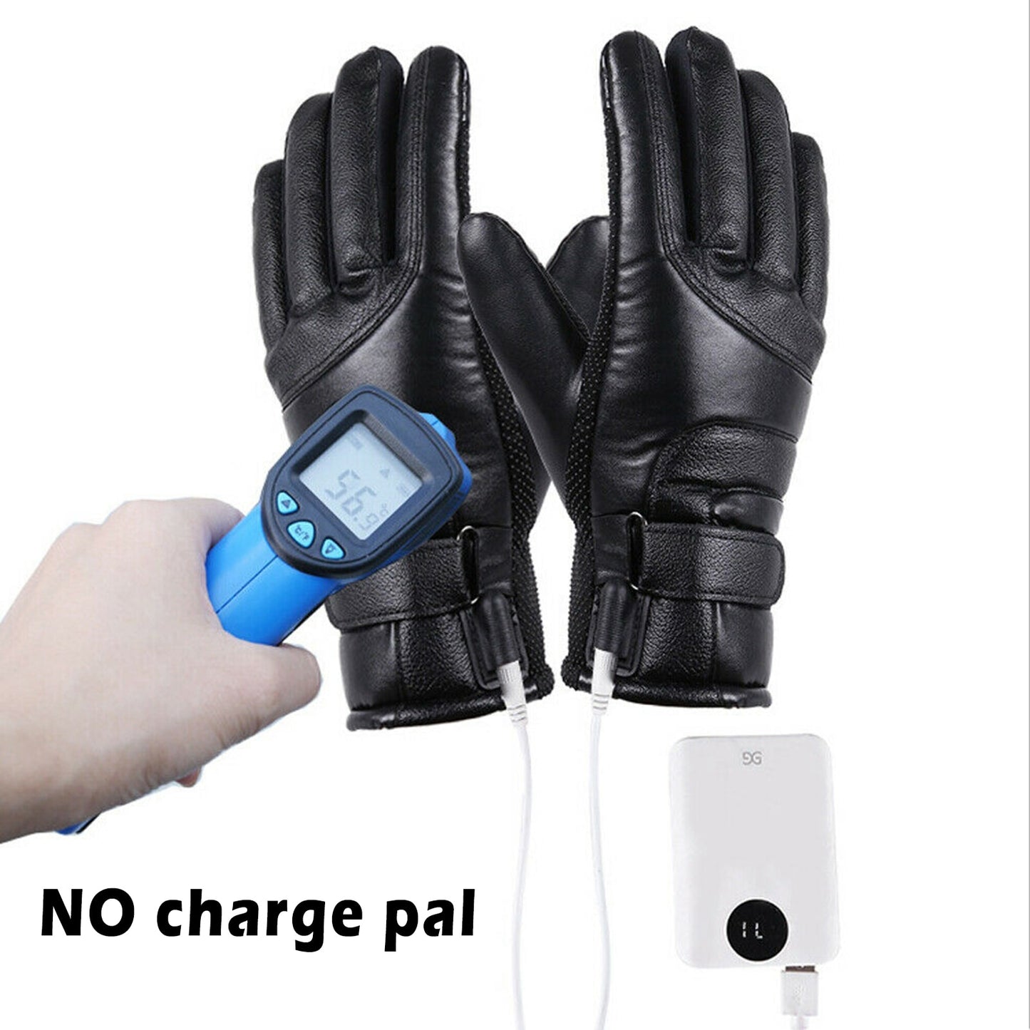 Winter Gloves Electric Heat Gloves Waterproof Windproof Cycling Warm Heating Screen USB Powered Heated Gloves