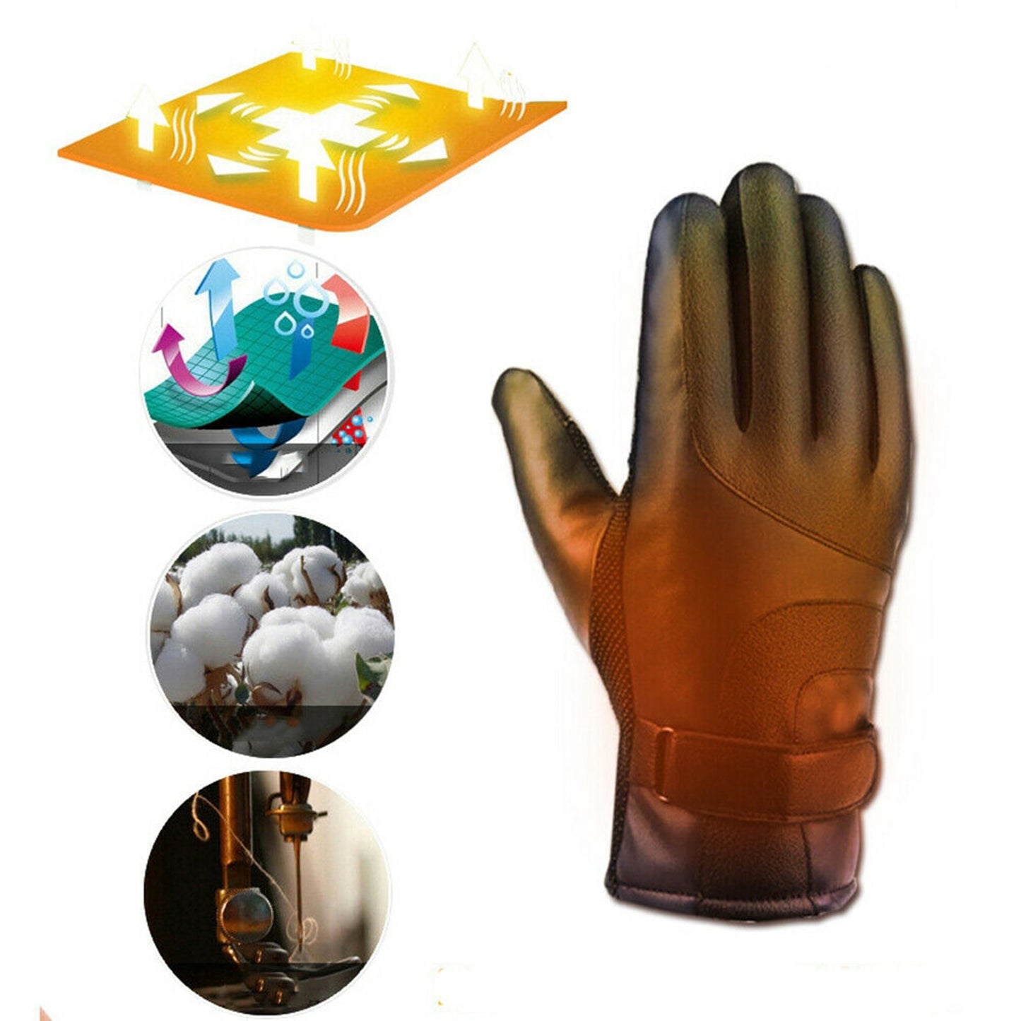 Winter Gloves Electric Heat Gloves Waterproof Windproof Cycling Warm Heating Screen USB Powered Heated Gloves