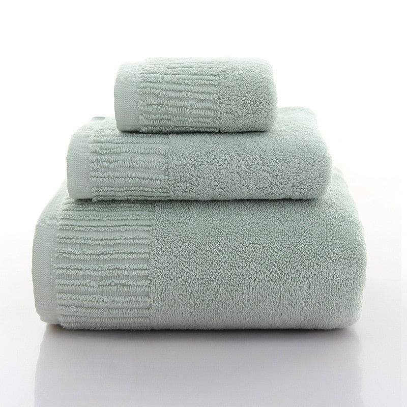 Cotton 3 Piece Towel Set 10 colors