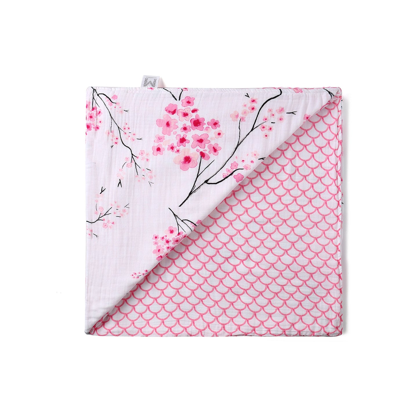 ORGANIC SNUG BABY BLANKET - CHERRY BLOSSOM