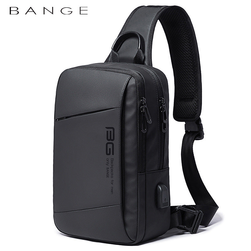 BANGE Outdoor Technology USB Casual Shoulder Men's Business Chest Bag