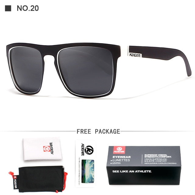 Kdeam Polarized Sunglasses Men Classic Design All-Fit Mirror Sunglass