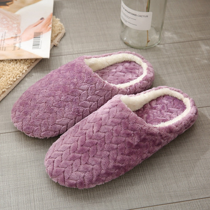 Women Indoor Slippers Warm Plush Anti Slip