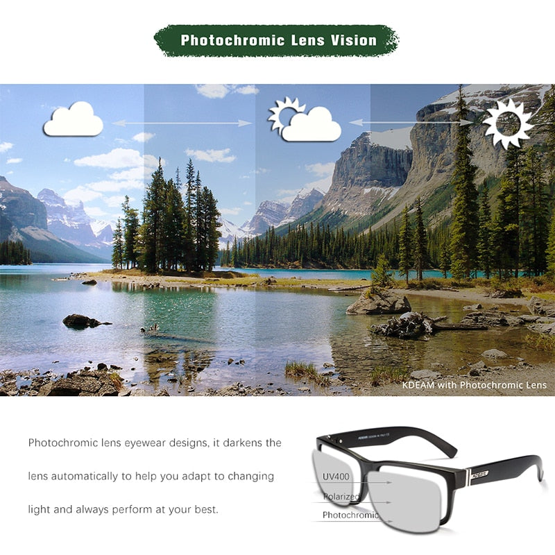 Polarized KDEAM Outdoor Photochromic Sunglasses