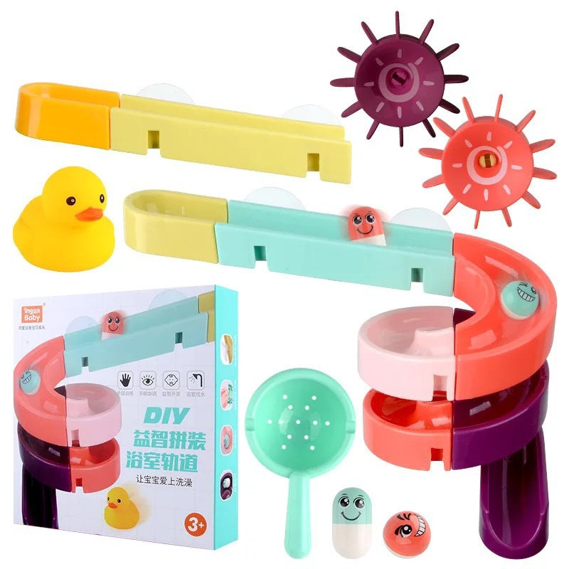 Bath Toys Bathroom Playing Water Assembled Track Slider