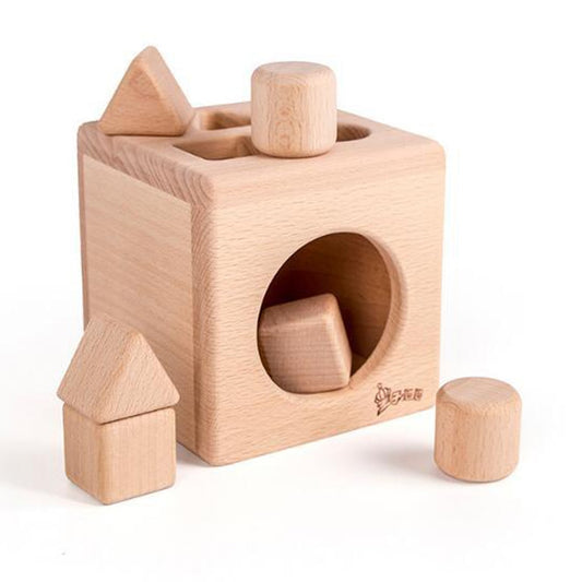 Kids Wooden Shape Sorter Cube Montessori