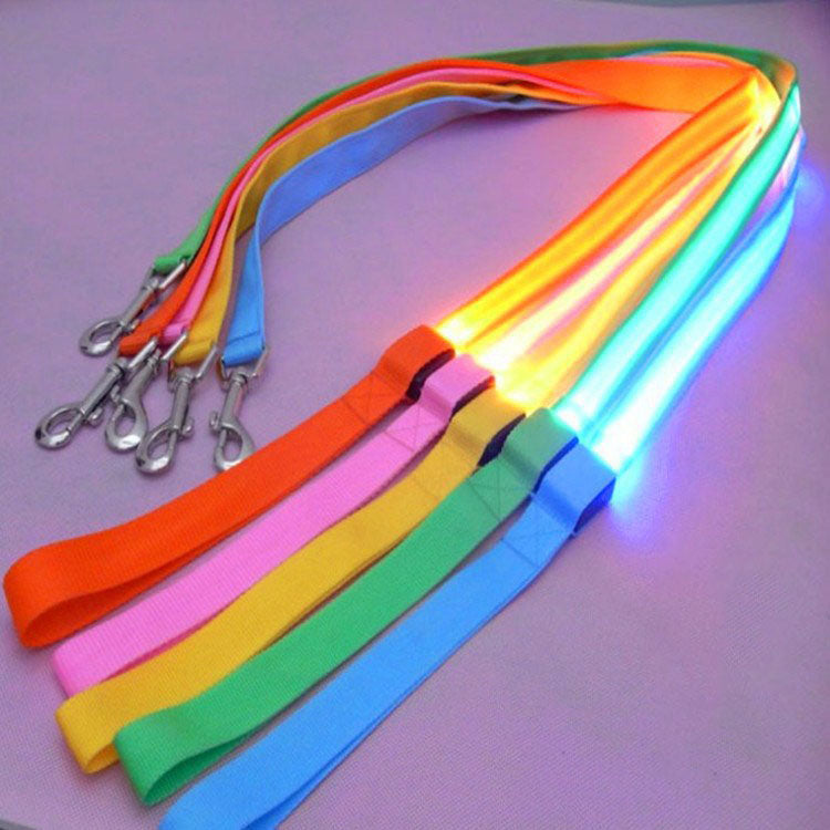 LED Light-Emitting Dog Leash Tractor Pet Belt