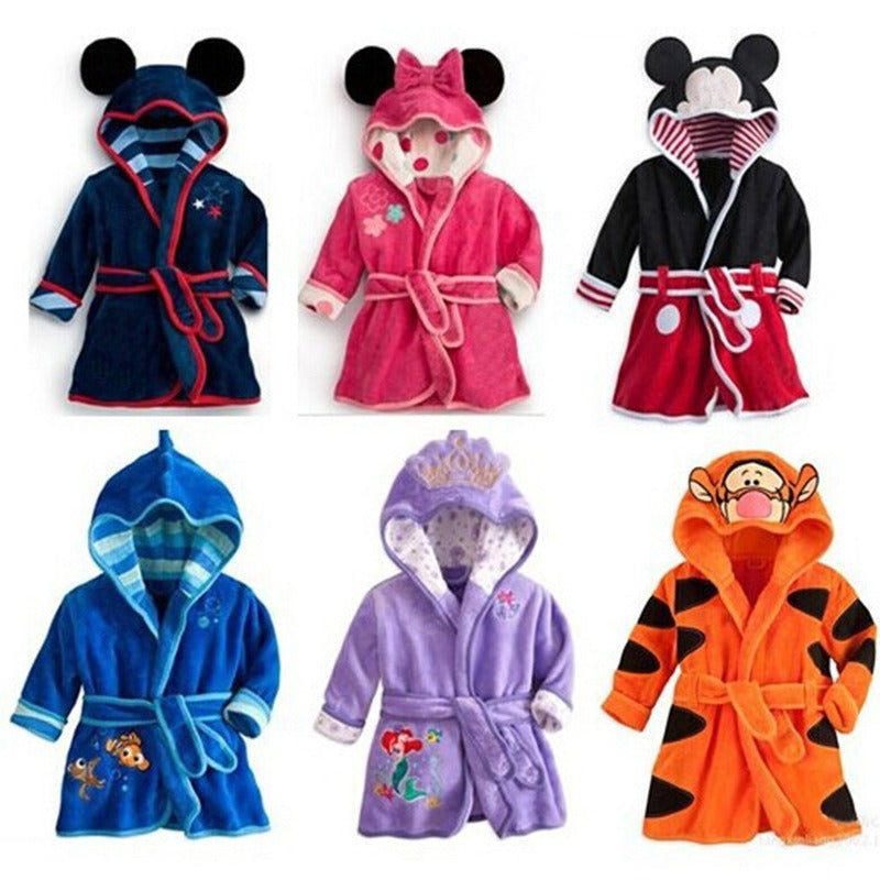 Children/Baby Cartoon Bathrobe Multi-Color Boys or Girls