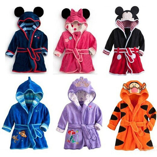 Children/Baby Cartoon Bathrobe Multi-Color Boys or Girls