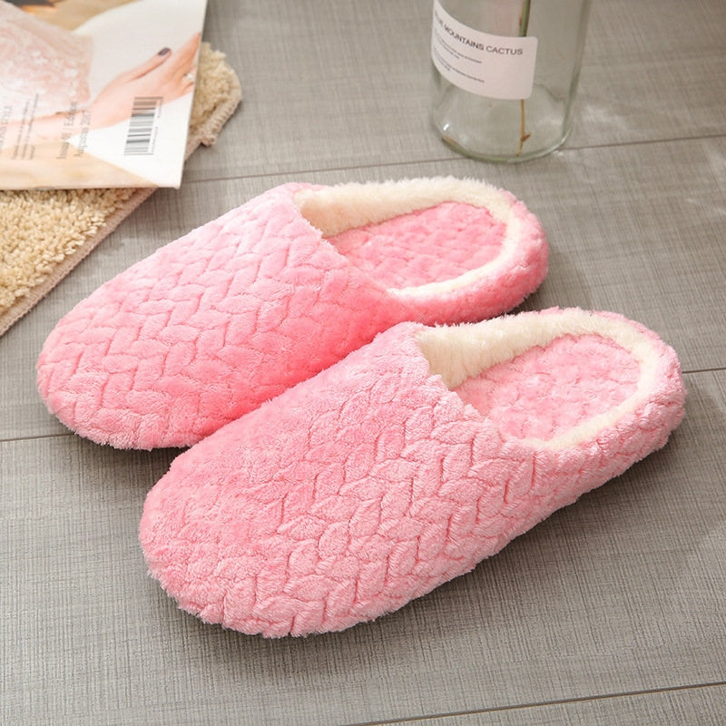 Women Indoor Slippers Warm Plush Anti Slip