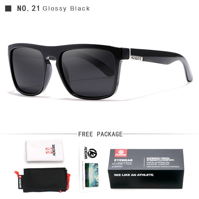 Kdeam Polarized Sunglasses Men Classic Design All-Fit Mirror Sunglass