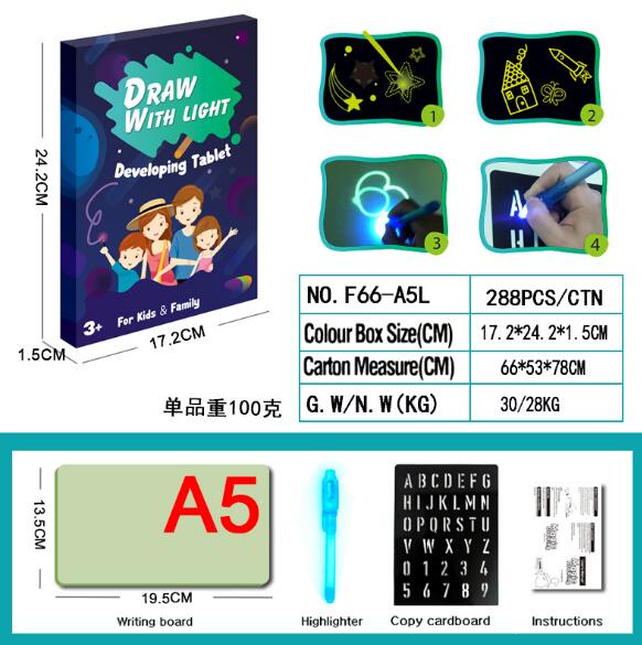 Glow Light Drawing Tablet Fun And Developing Toy