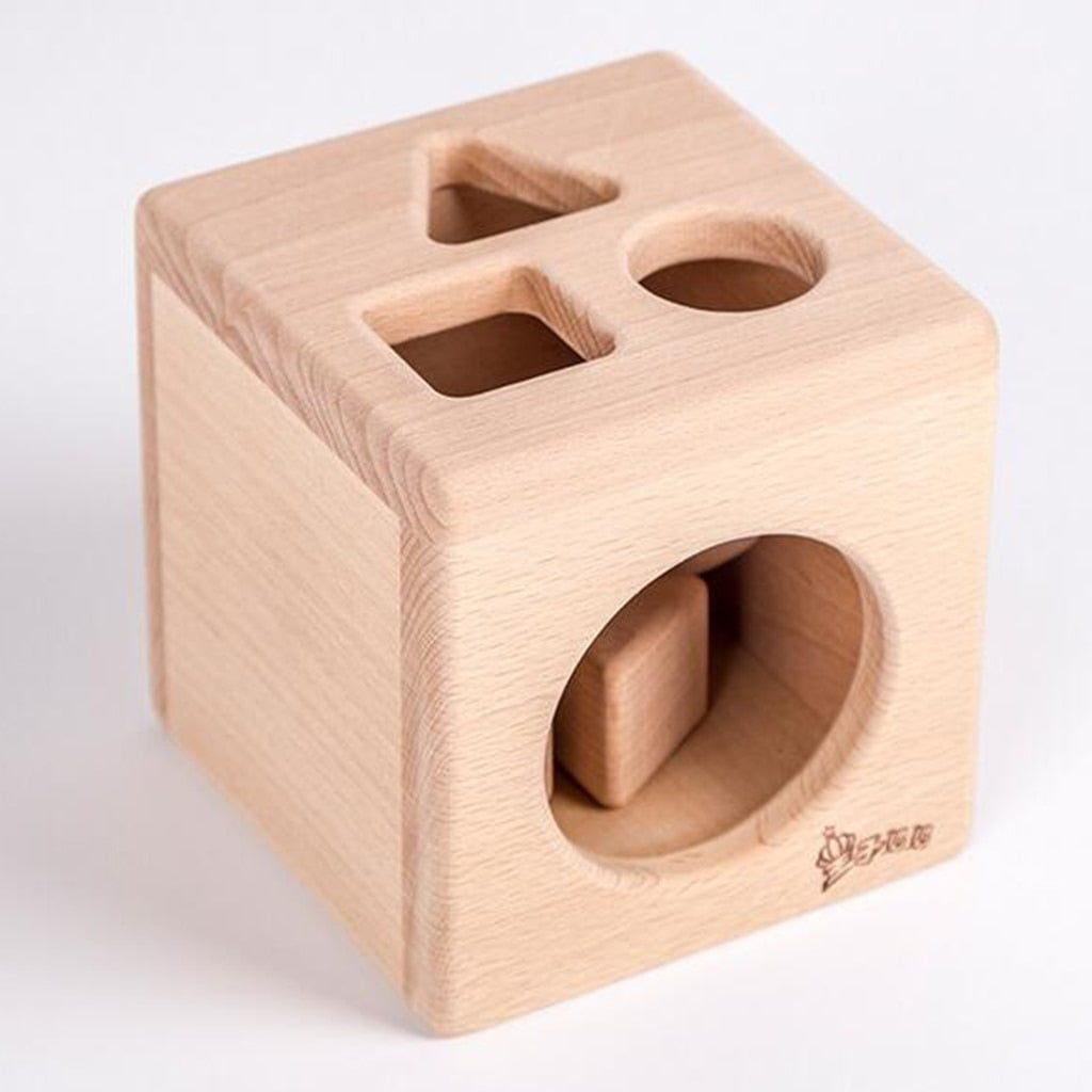 Kids Wooden Shape Sorter Cube Montessori