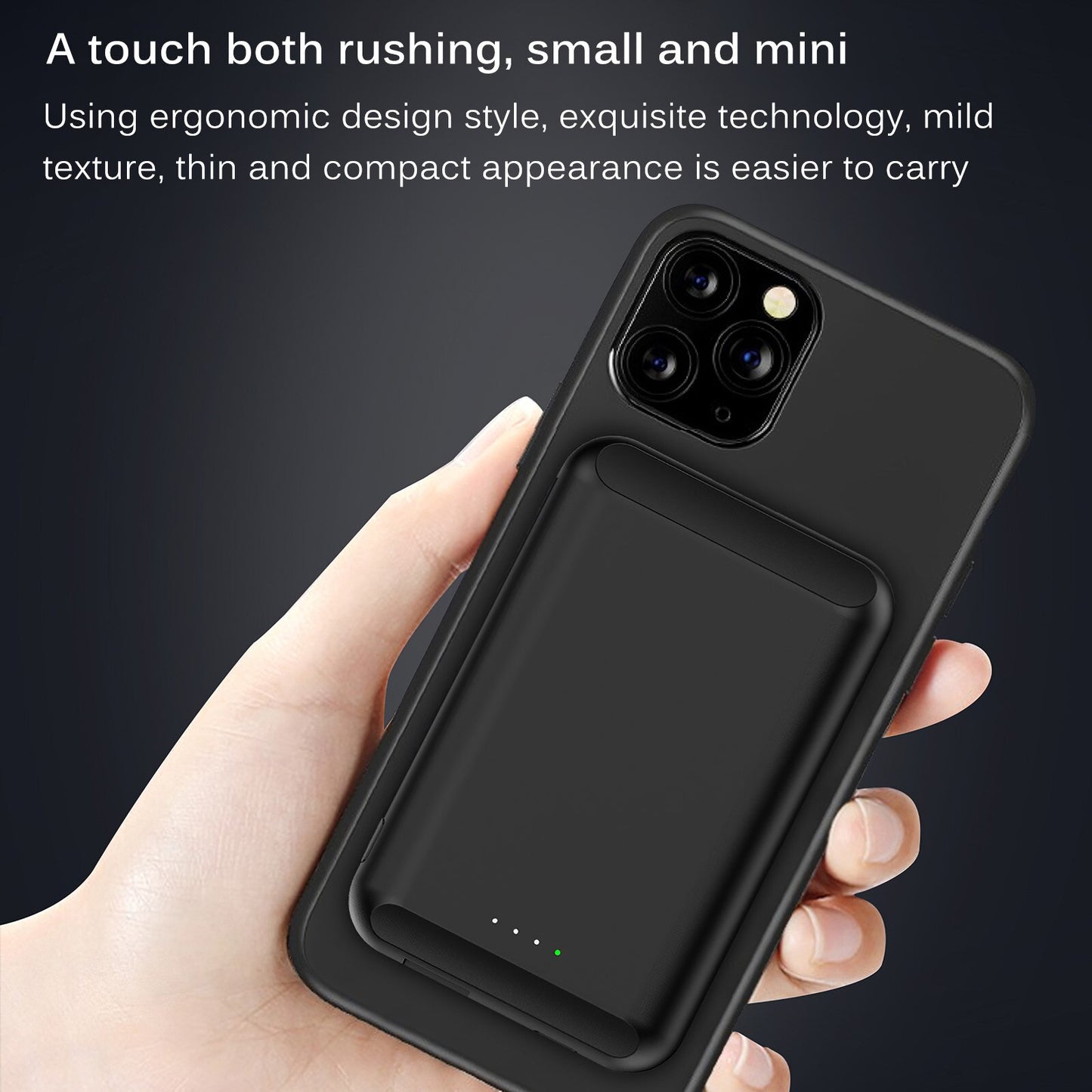 Built-In N52 Magnet Power Bank 5000mAh Portable Charging LED External Battery PowerBank