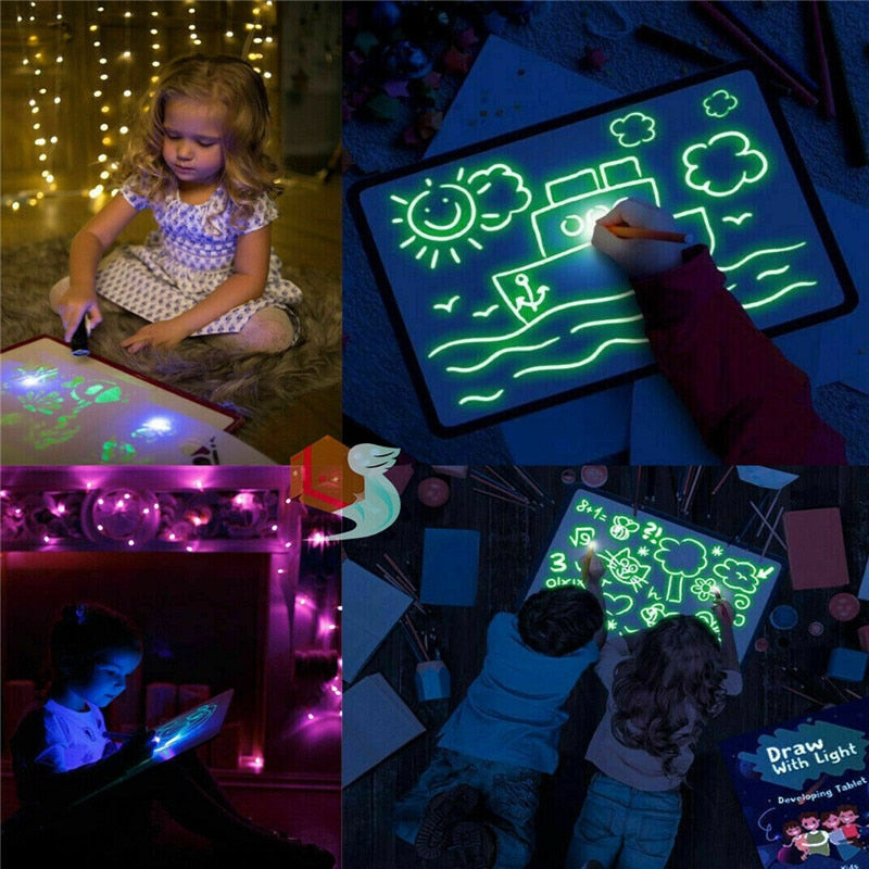 Glow Light Drawing Tablet Fun And Developing Toy