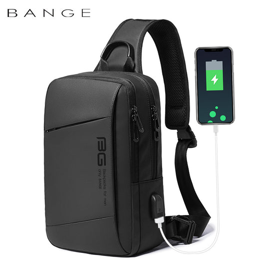 BANGE Outdoor Technology USB Casual Shoulder Men's Business Chest Bag