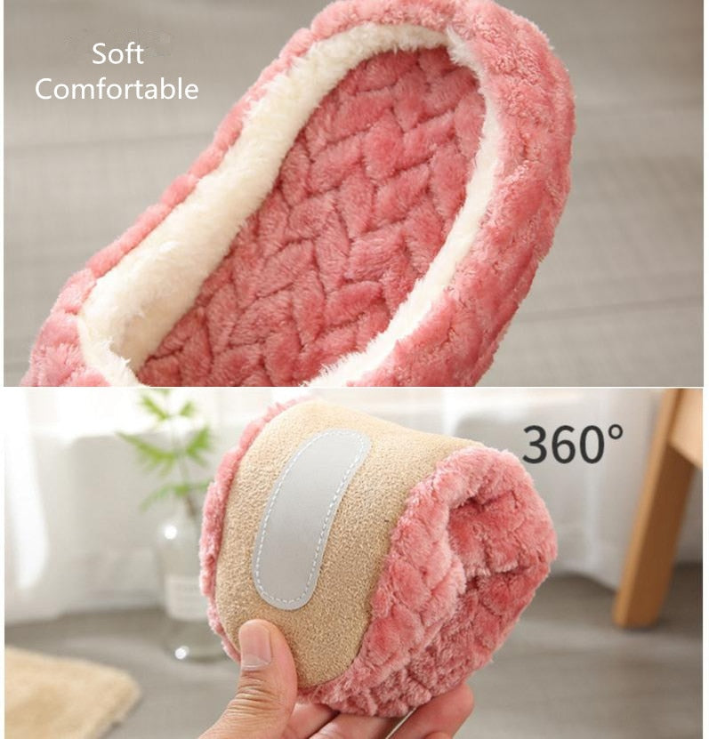 Women Indoor Slippers Warm Plush Anti Slip