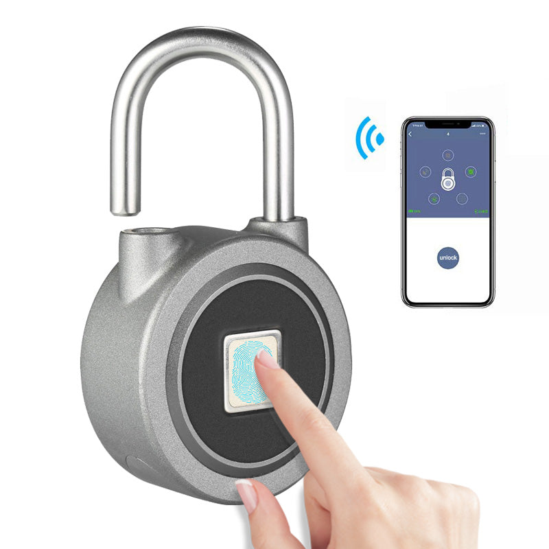 Fingerprint Smart Keyless Lock Waterproof APP Button Password Unlock Anti-Theft Padlock Door Lock For Home, Business or Outdoor Use