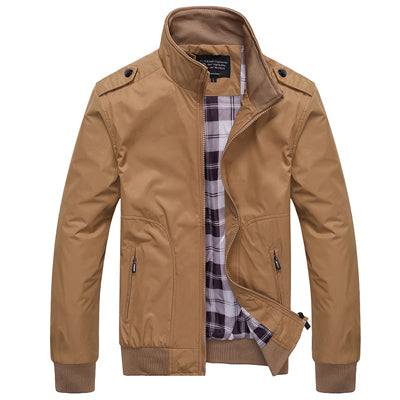 Spring Autumn Casual Coats Solid Color Mens Jackets