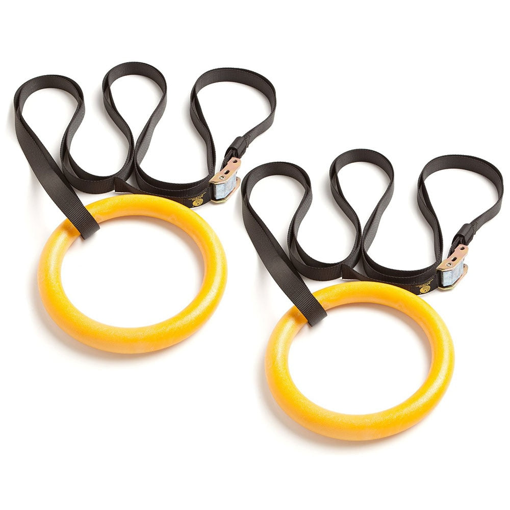 Heavy Duty ABS Plastic 28mm Exercise Fitness Gymnastic Rings With Foam Handle Gym Exercise Crossfit Pull Ups