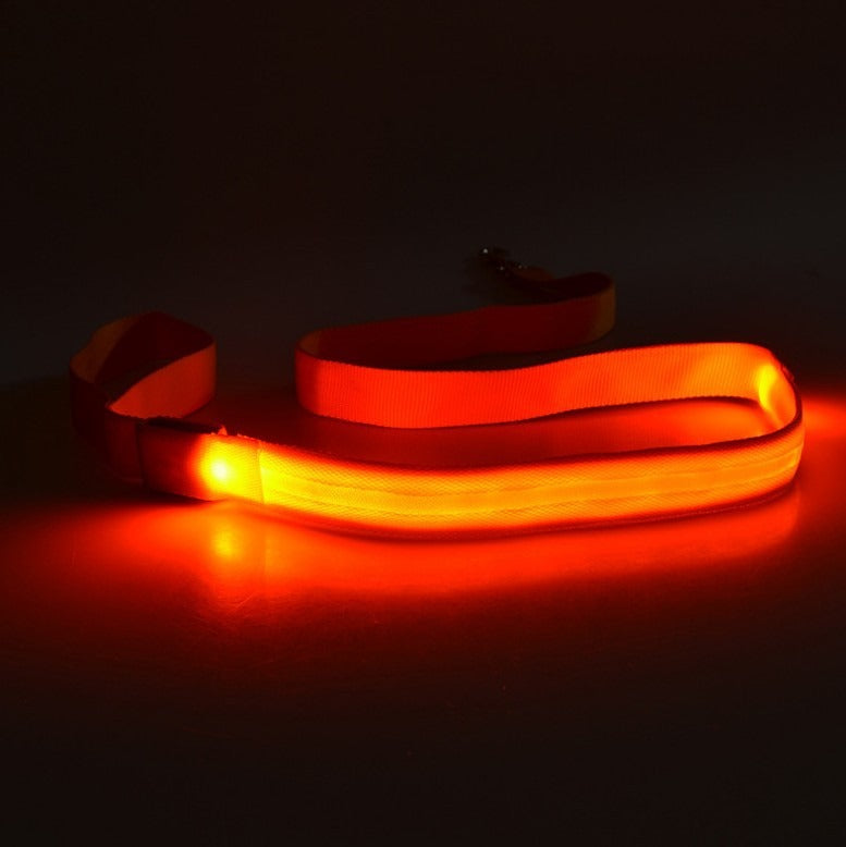 LED Light-Emitting Dog Leash Tractor Pet Belt