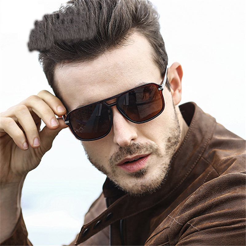 Oversized Sunglasses Men Polarized Mirror Goggles Driving Sun Glasses Man Brand Designer Retro HD Driver Sunglass