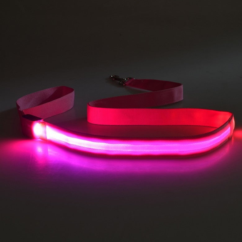 LED Light-Emitting Dog Leash Tractor Pet Belt