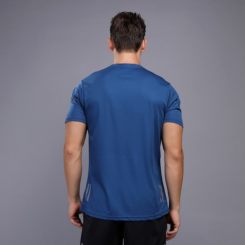 Men Running Quick Dry T Shirts Slim Fit Sportswear