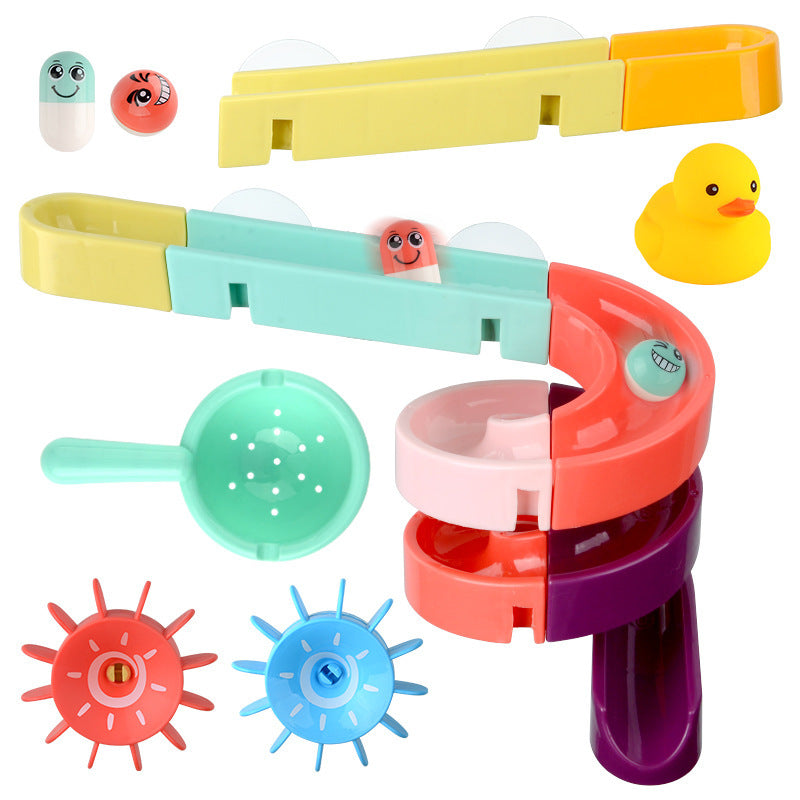 Bath Toys Bathroom Playing Water Assembled Track Slider