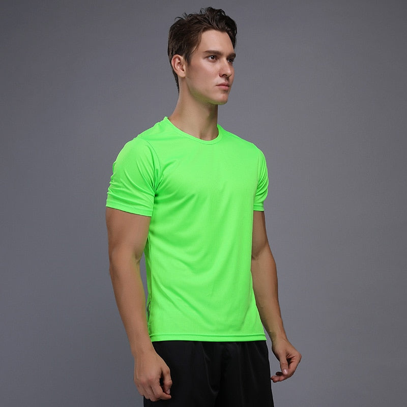 Men Running Quick Dry T Shirts Slim Fit Sportswear