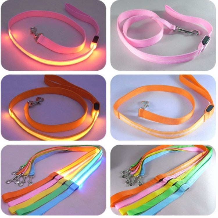 LED Light-Emitting Dog Leash Tractor Pet Belt