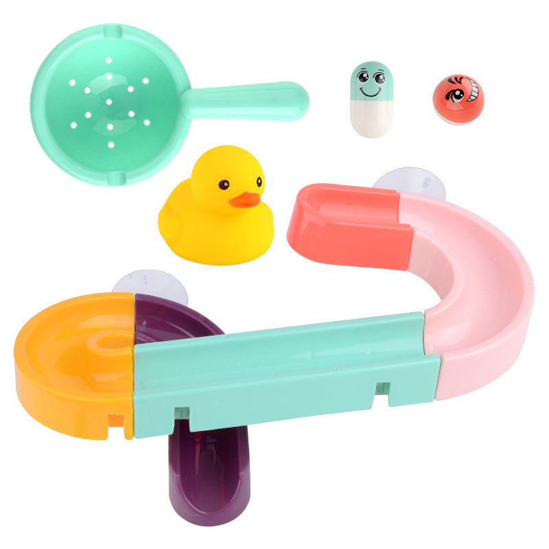 Bath Toys Bathroom Playing Water Assembled Track Slider