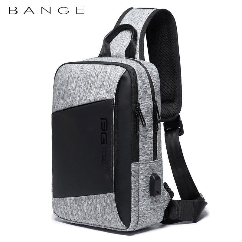 BANGE Outdoor Technology USB Casual Shoulder Men's Business Chest Bag