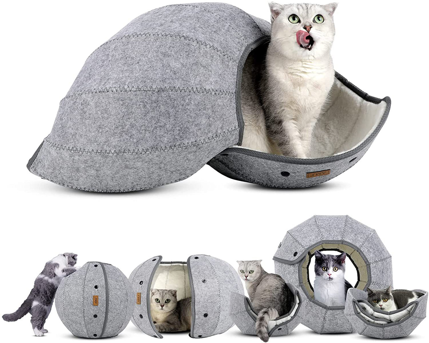 Foldable Breathable Pet Bed Cat Kennel Cave Tunnel Semi-Enclosed Creative Cat Mat