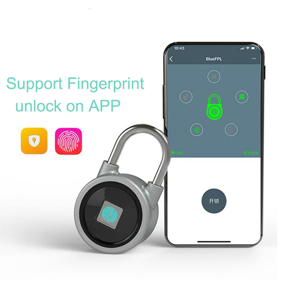 Fingerprint Smart Keyless Lock Waterproof APP Button Password Unlock Anti-Theft Padlock Door Lock For Home, Business or Outdoor Use