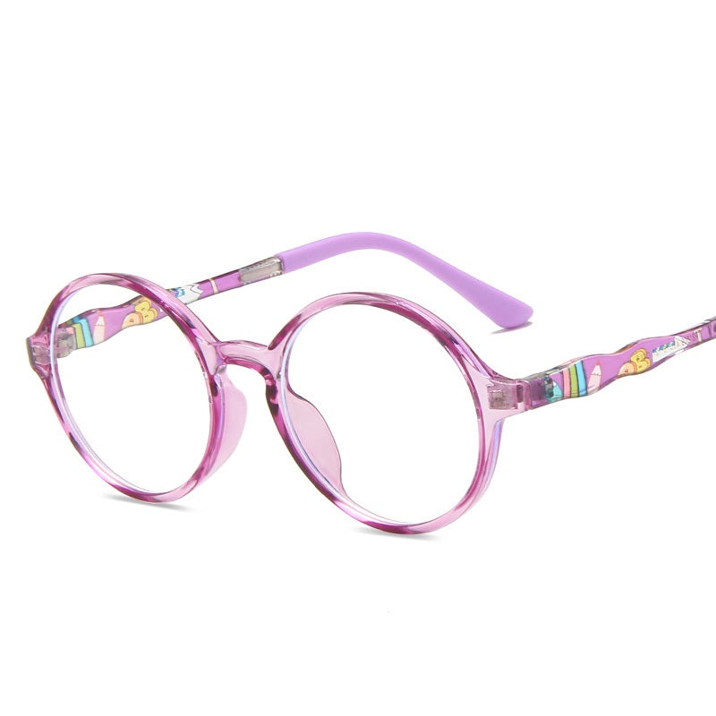 Round Frame Anti-blue Colorful Kids' Glasses