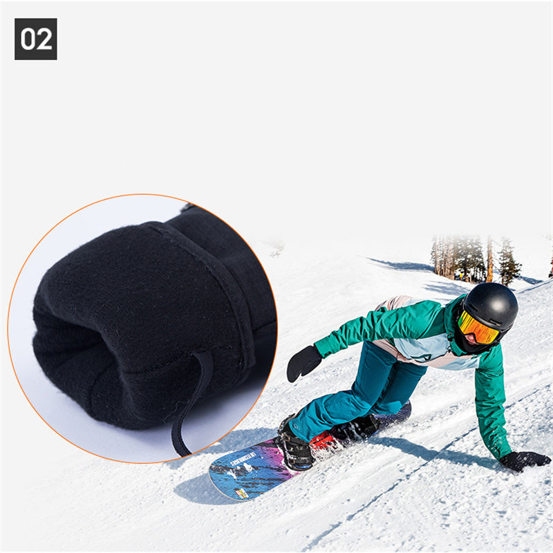 Ski Gloves Waterproof Touch Screen Five Finger Warm Gloves