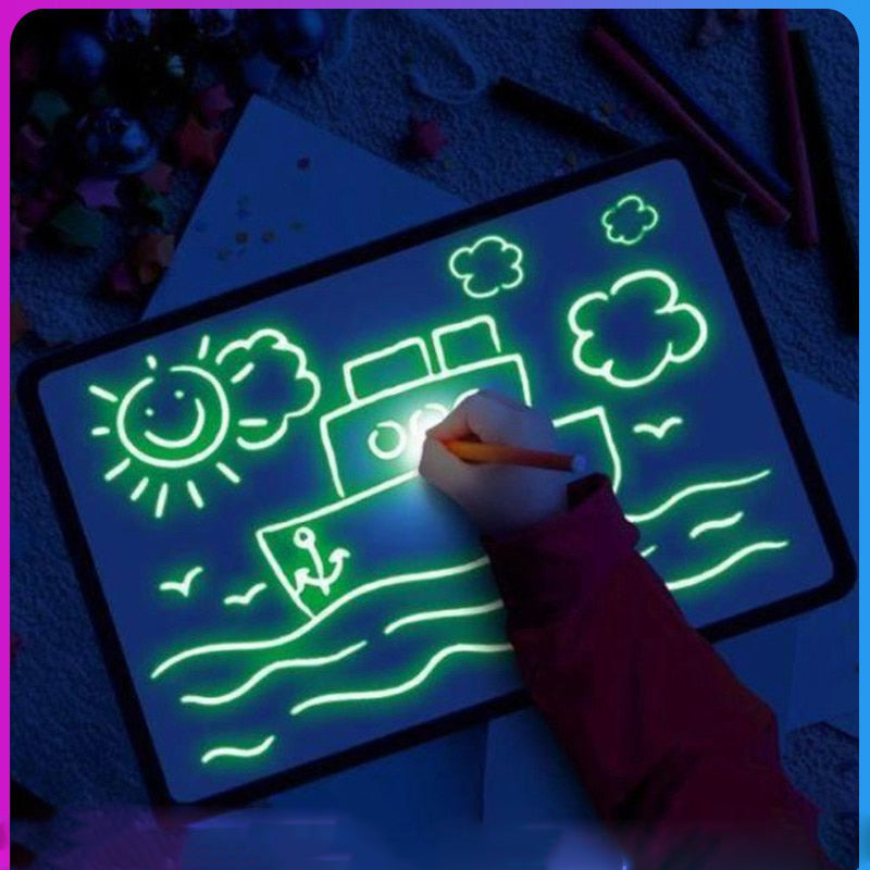 Glow Light Drawing Tablet Fun And Developing Toy