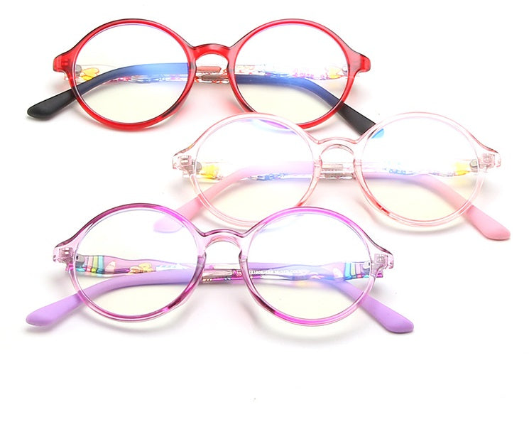 Round Frame Anti-blue Colorful Kids' Glasses