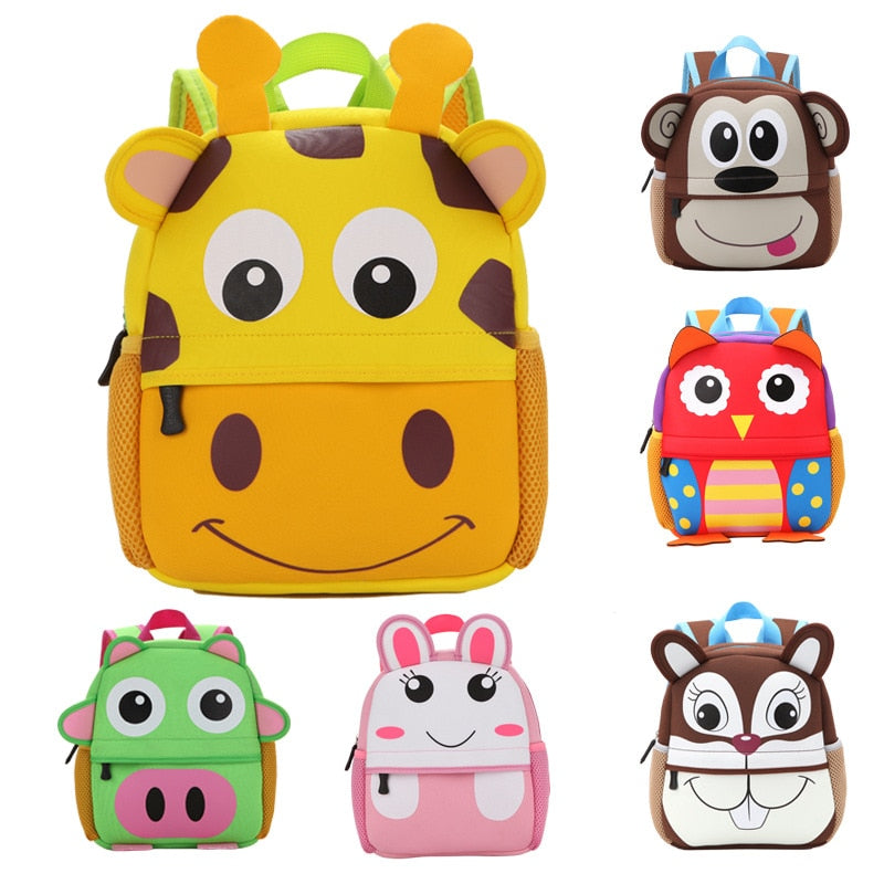 3D Animal Children Baby Backpack