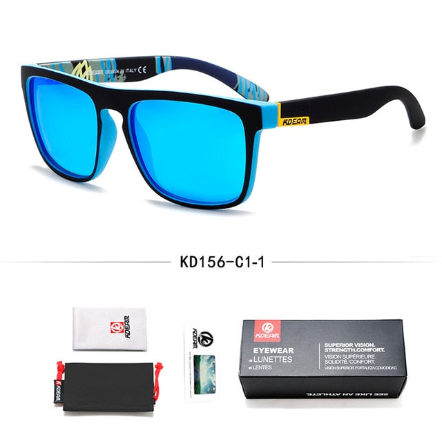 Kdeam Polarized Sunglasses Men Classic Design All-Fit Mirror Sunglass