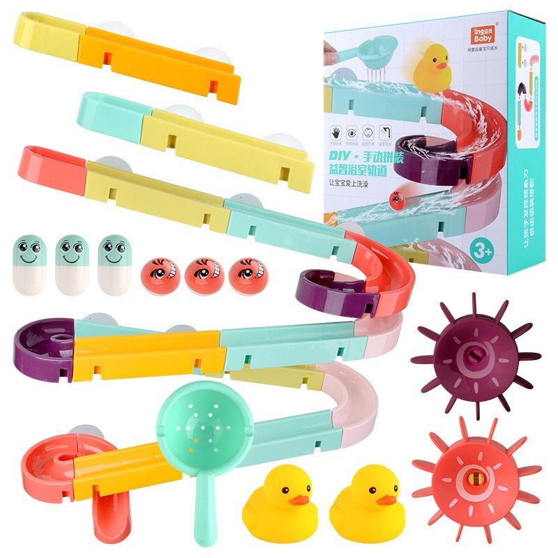 Bath Toys Bathroom Playing Water Assembled Track Slider