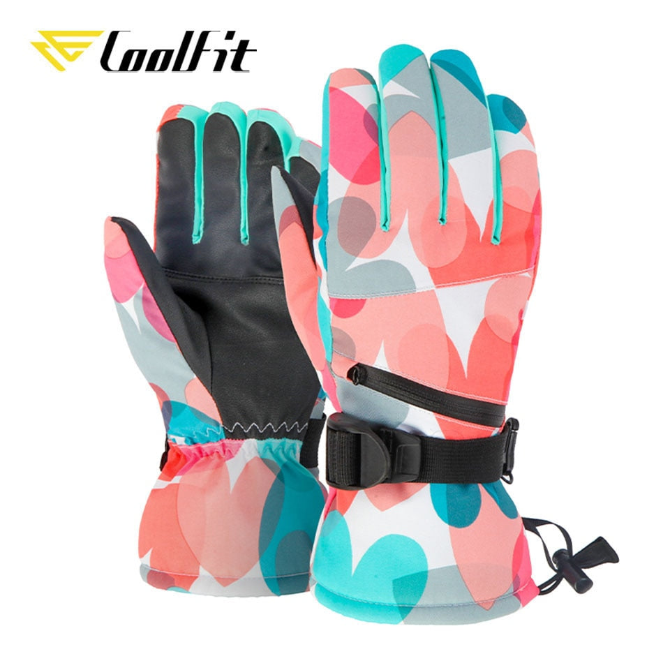 CoolFit Men Women Ski Gloves Ultralight Waterproof Winter Warm Gloves Snowboard Gloves