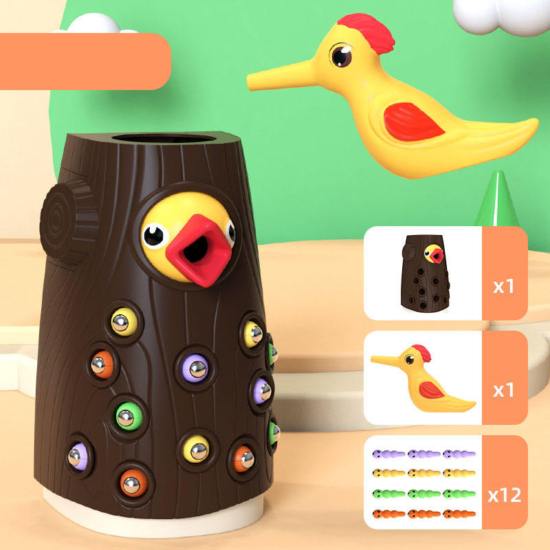 Woodpecker Toy Brain Development Early Magnetic Toys Hand Eye Coordination