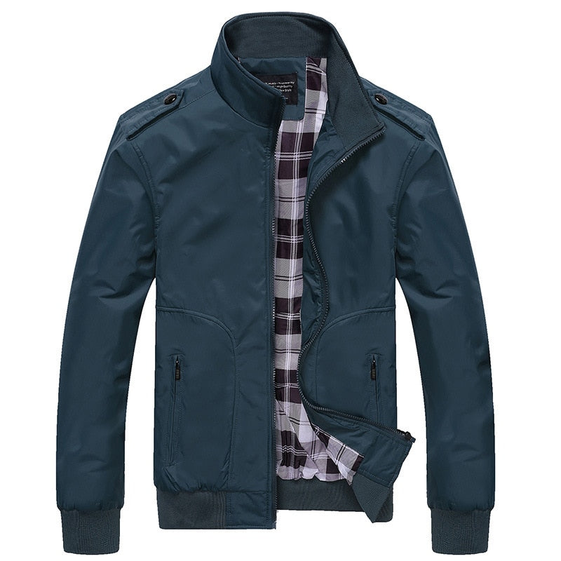 Spring Autumn Casual Coats Solid Color Mens Jackets