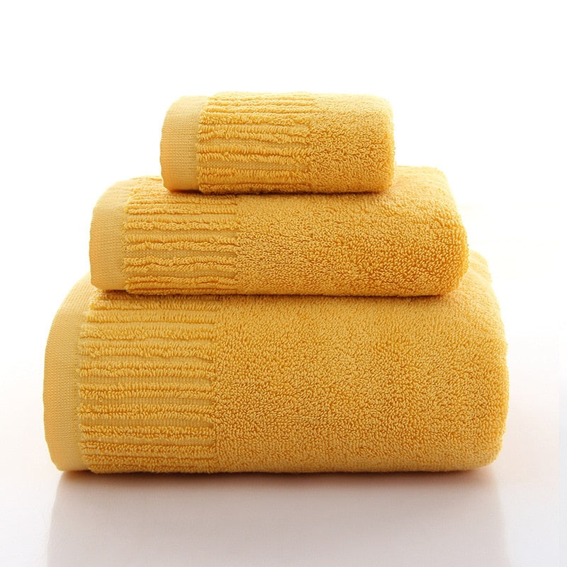 Cotton 3 Piece Towel Set 10 colors