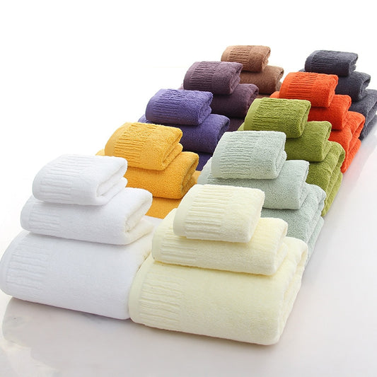 Cotton 3 Piece Towel Set 10 colors