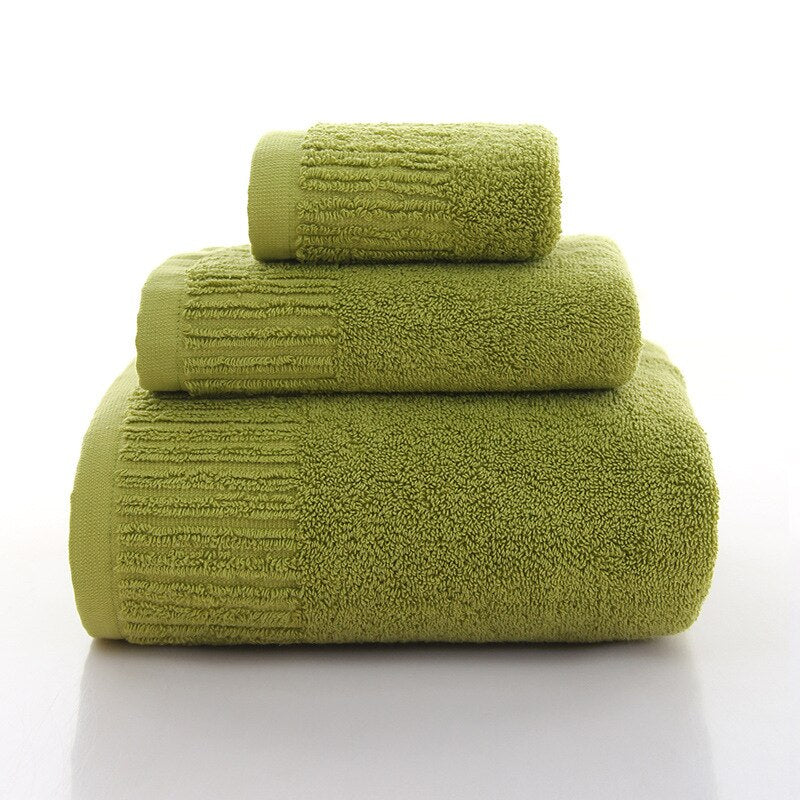 Cotton 3 Piece Towel Set 10 colors