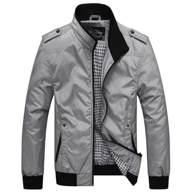 Spring Autumn Casual Coats Solid Color Mens Jackets