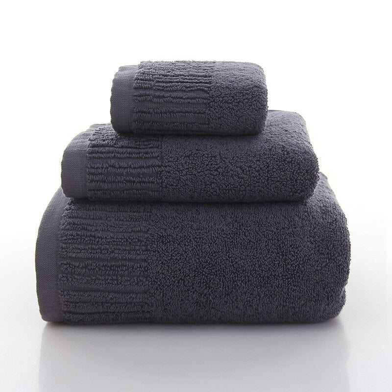 Cotton 3 Piece Towel Set 10 colors